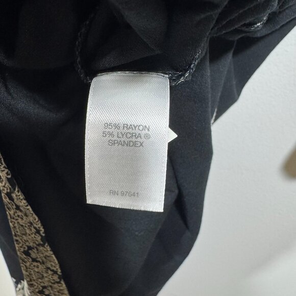 J. JILL Wearever Collection Pleated Mirror Paisley Midi Dress Womens 2X Pullon - Picture 5 of 5